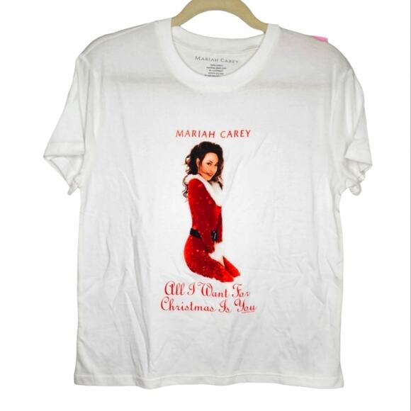 Mariah Carey All I Want For Christmas is You Short Sleeve 100% Cotton Tee Small - Picture 4 of 5